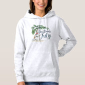 Christmas in July Beach Snowman & Palm Tree Hoodie (Voorkant)