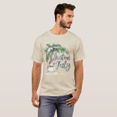 Christmas in July Beach Snowman & Palm Tree T-shirt (Voorkant volledig)