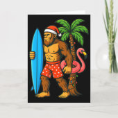 Christmas In July Bigfoot Hawaiian Xmas Palm Tree Kaart (Voorkant)
