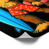 Christmas In July Bigfoot Hawaiian Xmas Palm Tree  Poster (Hoek)