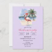 Christmas in July Custom Company Name Flamingo Kaart (Voorkant)