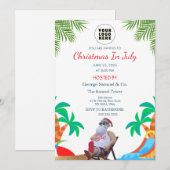 Christmas in July | Custom Company Name & Logo Kaart (Voorkant / Achterkant)
