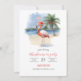 Christmas in July Custom Company Name Logo & Text Kaart