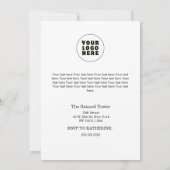 Christmas in July Custom Company Name Logo & Text Kaart (Achterkant)