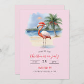 Christmas in July Custom Company Name Logo & Text Kaart (Voorkant / Achterkant)