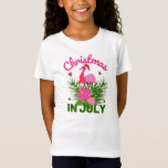 CHRISTMAS IN JULY CUTE SANTA FLAMINGO T-SHIRT<br><div class="desc">CHRISTMAS IN JULY CUTE SANTA FLAMINGO T-Shirt</div>