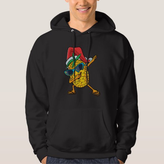 Christmas in July Dabbing Pineapple Fruit Dab Danc Hoodie (Voorkant)