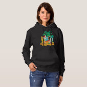 Christmas in July Dabbing Santa  Tropical Christma Hoodie (Voorkant volledig)