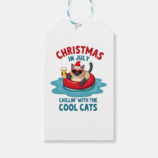 Christmas In July Daddy Mommy Chillin With The Sia Cadeaulabel (Voorkant)