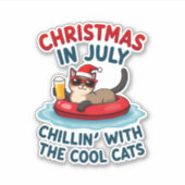 Christmas In July Daddy Mommy Chillin With The Sia Sticker (Voorkant)