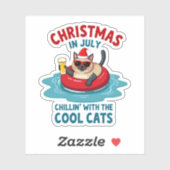 Christmas In July Daddy Mommy Chillin With The Sia Sticker (Vel)