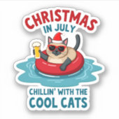 Christmas In July Daddy Mommy Chillin With The Sia Sticker (Voorkant)