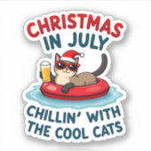 Christmas In July Daddy Mommy Chillin With The Sia Sticker (Voorkant)