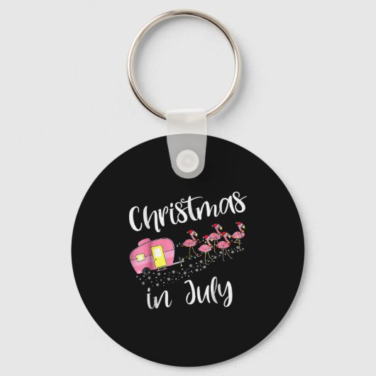 Christmas In July Flamingo Nk Sleutelhanger (Voorkant)