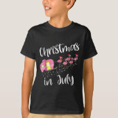 Christmas In July Flamingo Nk  T-shirt (Voorkant)