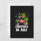 Christmas In July Flamingo Palm Tree Beach Summer Kaart (Voorkant)