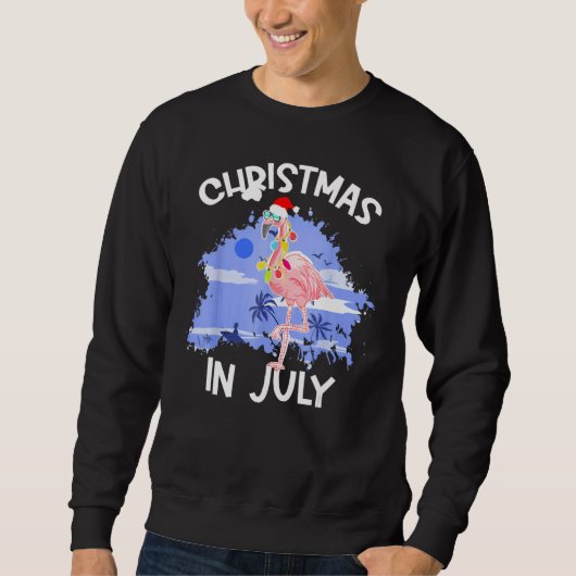 Christmas In July  Flamingo Vacation Summer Beach  Trui (Voorkant)