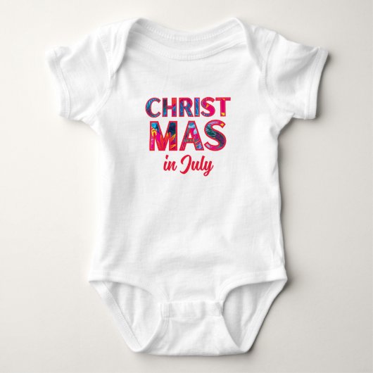 CHRISTMAS IN JULY Gift Tag Romper (Voorkant)