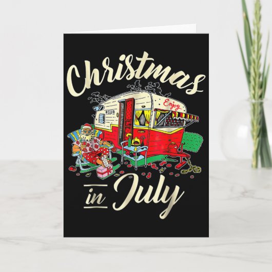 Christmas In July Hipe Rv Camng Camng Lover Kaart (Voorkant)