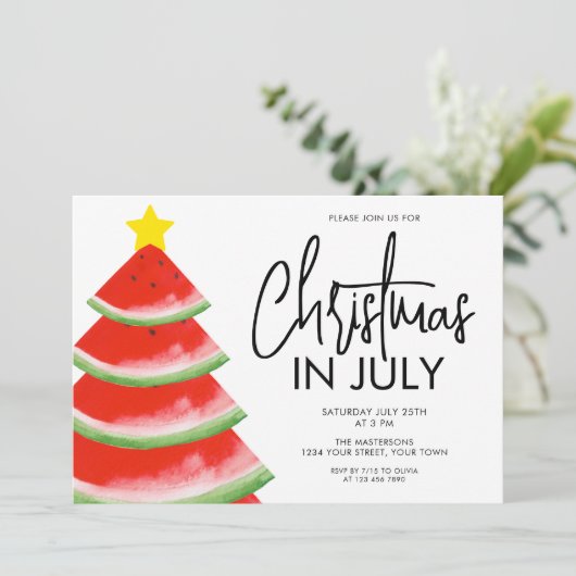 Christmas in July Kaart (Staand voorkant)