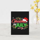 Christmas In July Merry Christmas Summer Funny San Kaart (Gele Bloem)