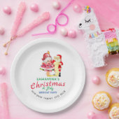 Christmas in July Naughty / Nice Toddler Birthday Papieren Bordje (Feest)