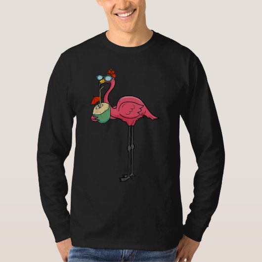 Christmas in July Pink Flamingo  Xmas Men Women Ki T-shirt (Voorkant)