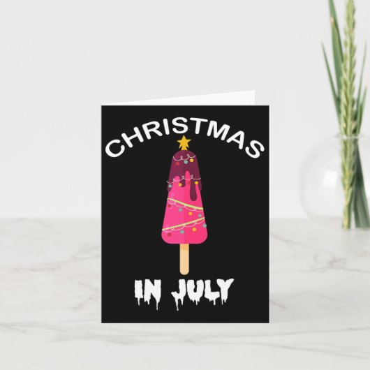 Christmas In July Popsicle Christmas Tree Summer  Kaart (Voorkant)