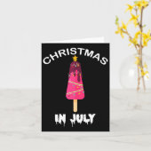 Christmas In July Popsicle Christmas Tree Summer  Kaart (Gele Bloem)