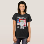 Christmas In July Retro Hipster Funny Santa Men Wo T-shirt (Voorkant volledig)