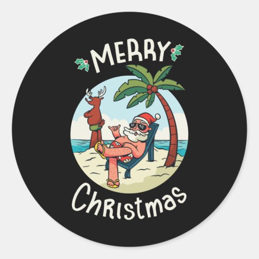 Christmas in July Ronde Sticker (Voorkant)