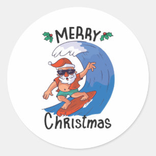 Christmas in July Ronde Sticker