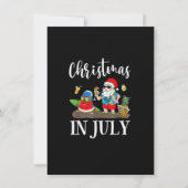 Christmas In July Santa Claus Beach Surfing Summer Kaart (Voorkant)