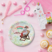 Christmas in July Santa  Papieren Bordje (Feest)