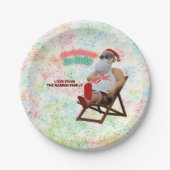 Christmas in July Santa  Papieren Bordje (Voorkant)