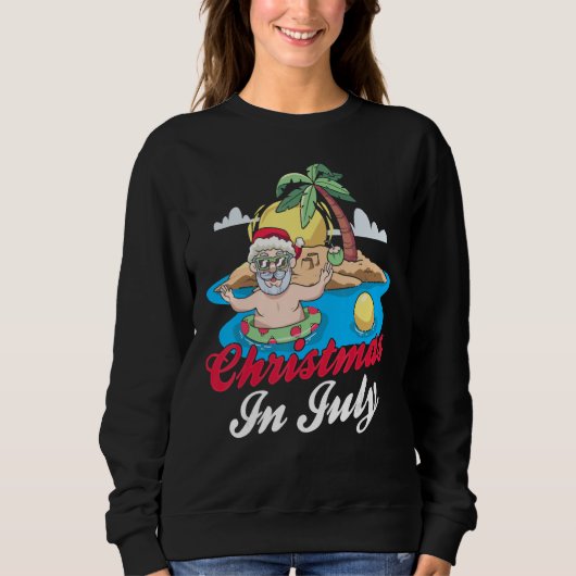 Christmas In July Santa Summer Humor Sarcastic Trui (Voorkant)