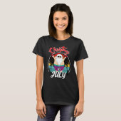 Christmas In July Santa Surfing Summer Beach Vaca T-shirt (Voorkant volledig)
