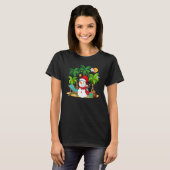 Christmas In July Snowman On Palm Tree Tropical Be T-shirt (Voorkant volledig)
