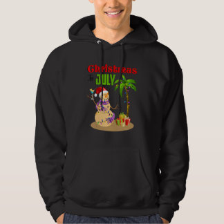 Christmas In July  Snowman Sand Palm Tree Summer_1 Hoodie