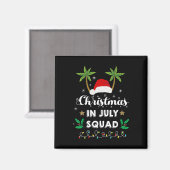 Christmas In July Squad Funny Summer Xmas Santa Ha Magneet (Voorkant / Achterkant)