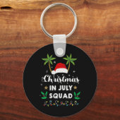 Christmas In July Squad Funny Summer Xmas Santa Ha Sleutelhanger (Voorkant)