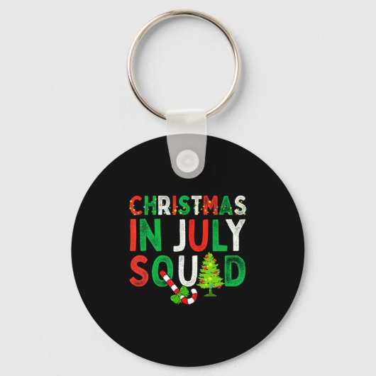 Christmas In July Squad Funny Xmas Men Women Kids  Sleutelhanger (Voorkant)