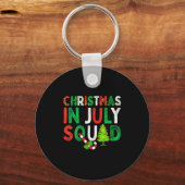 Christmas In July Squad Funny Xmas Men Women Kids  Sleutelhanger (Voorkant)