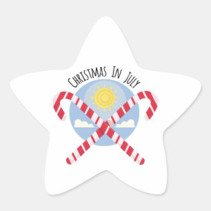 Christmas in July Ster Sticker