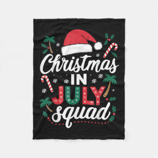 Christmas In July Summer Beach Hawaii Santa Claus Fleece Deken