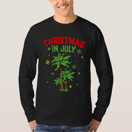 Christmas in July Summer Beach Vacation Xmas T-shirt (Voorkant)