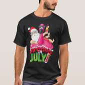 Christmas in July Summer Flamingo Float Xmas 2 T-shirt (Voorkant)