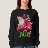 Christmas in July  Summer Flamingo Float Xmas 2 Trui (Voorkant)