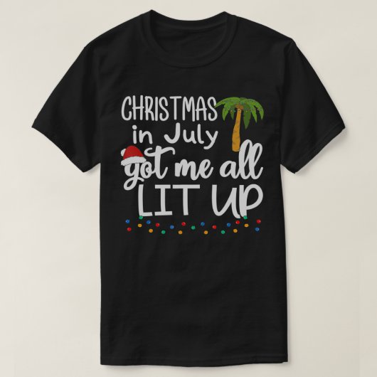 CHRISTMAS IN JULY Summer Xmas Decorting Mannen Wom T-shirt (Design voorkant)