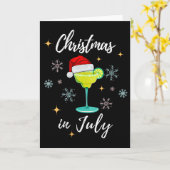 Christmas In July Tail Santa Hat Summer Women Men  Kaart (Gele Bloem)